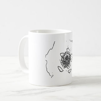 Taza De Café Flor de arte natural