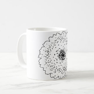 Taza De Café Flor de arte natural