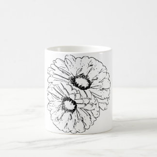 Taza De Café Flor de arte natural