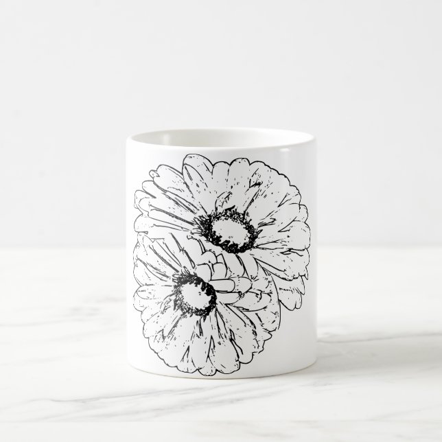 Taza De Café Flor de arte natural (Centro)