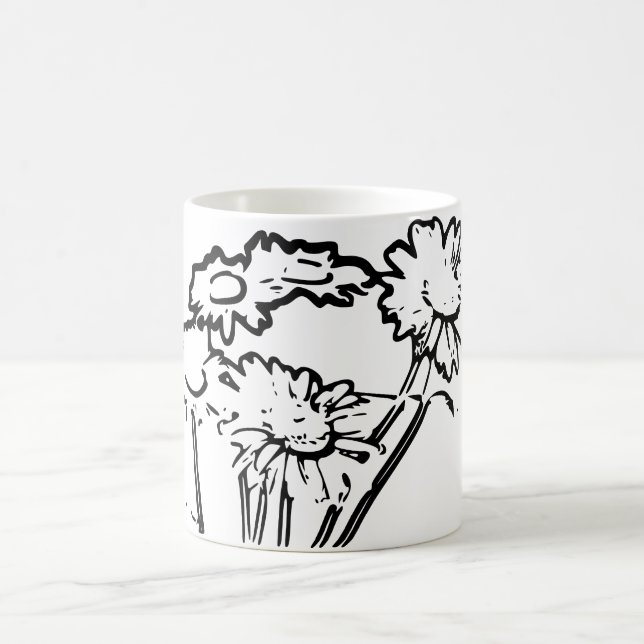 Taza De Café Flor de arte natural (Centro)