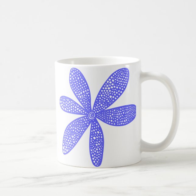 Taza De Café Flor de bonito - Azul eléctrico (Derecha)