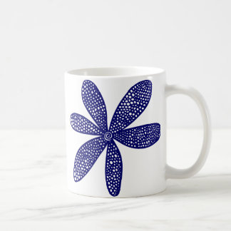 Taza De Café Flor de bonito - Azul marino profundo