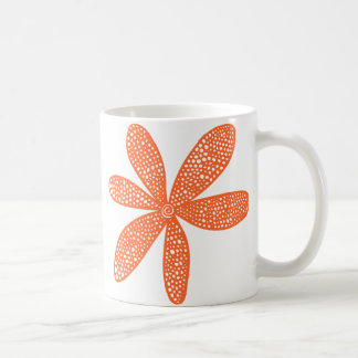 Taza De Café Flor de bonito - Naranja de otoño