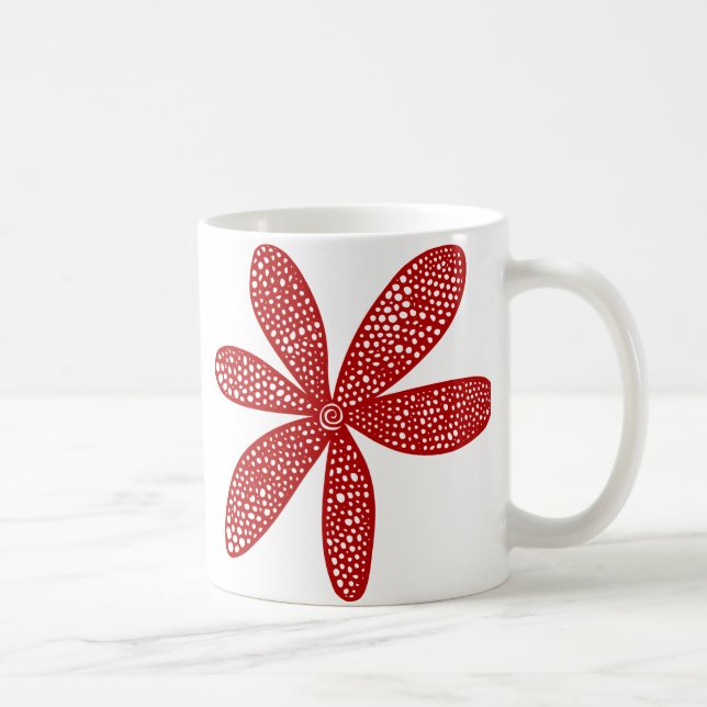 Taza De Café Flor de bonito - Rojo de rubí (Derecha)