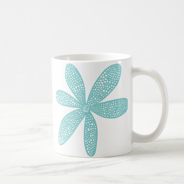 Taza De Café Flor de bonito - Verde azul claro (Derecha)