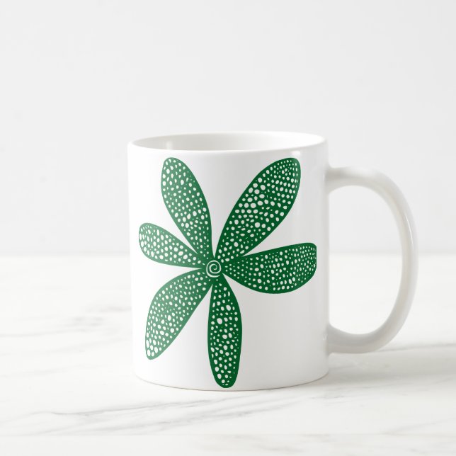 Taza De Café Flor de bonito - Verde Forestal (Derecha)