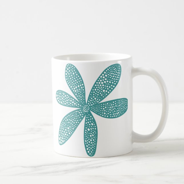 Taza De Café Flor de bonito - Verde oceánico (Derecha)