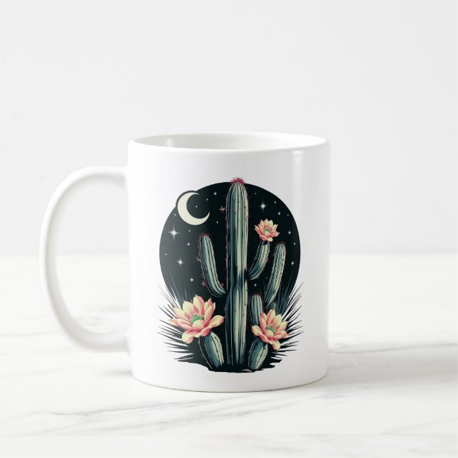 Taza De Café Flor de cactus nocturno (Izquierda)