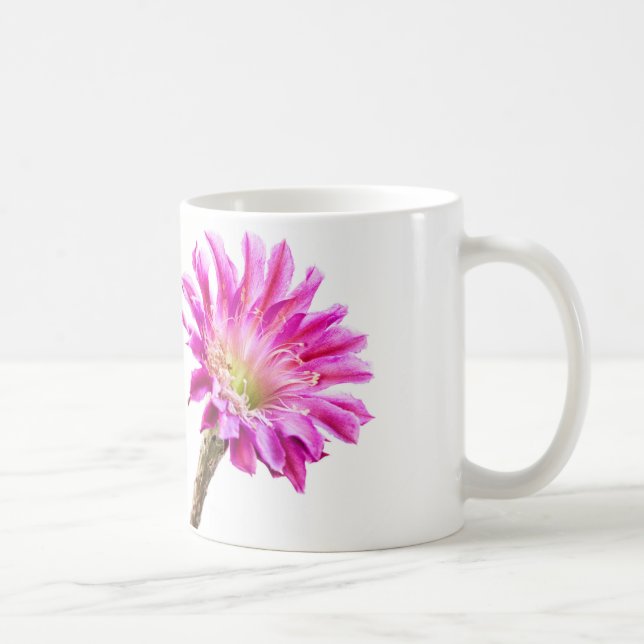 Taza De Café Flor de cactus rosada en flor (Derecha)