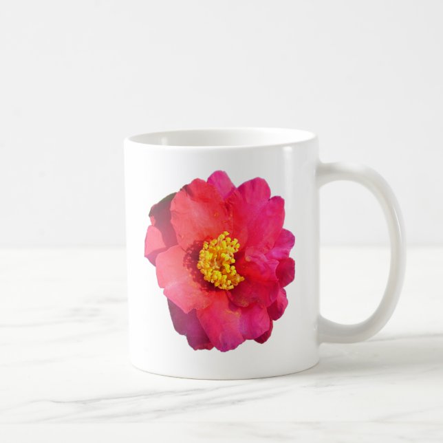 Taza De Café flor de camellia rosa (Derecha)