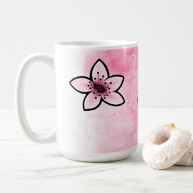 Taza De Café Flor de cerezo (Con donut)