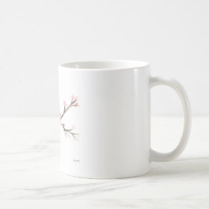 Taza De Café Flor de cerezo acuarela