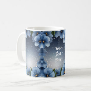 Taza De Café Flor de cerezo azul