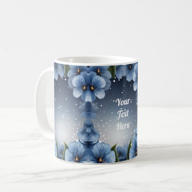 Taza De Café Flor de cerezo azul (Anverso izquierdo)