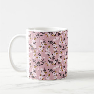 Taza De Café Flor de cerezo de primavera tensa en rosa 