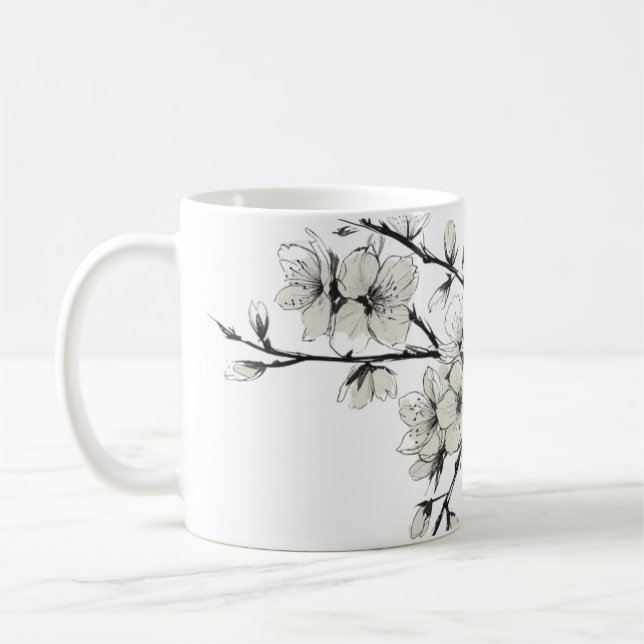 Taza De Café Flor de cerezo japonesa Sakura Mug3 (Izquierda)