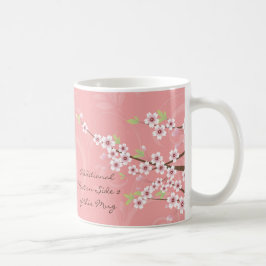 Taza De Café Flor de cerezo rosada suave