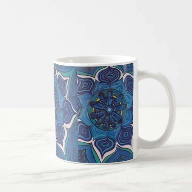 Taza De Café Flor de Chakra Lotus de la garganta (Derecha)