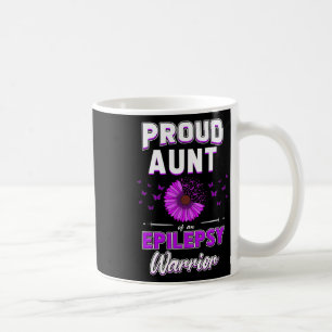 Taza De Café Flor de Cinta Púrpura Orgullosa de la tía sobrina 