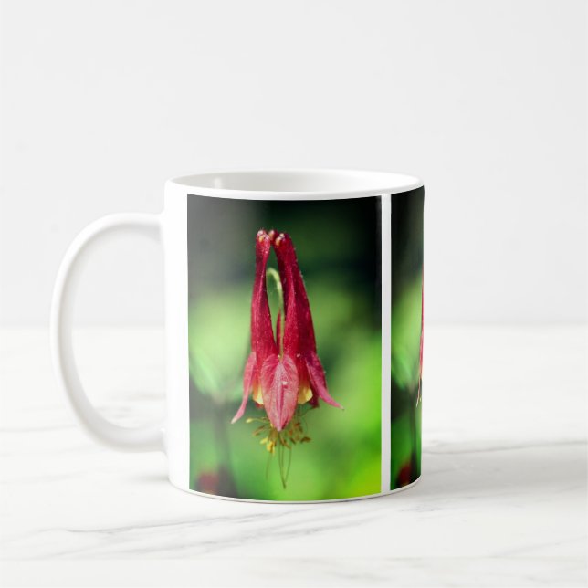Taza De Café Flor de Columbina Roja salvaje (Izquierda)