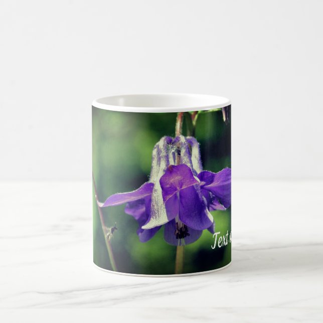Taza De Café Flor De Columbina Y Abeja Personalizadas (Centro)