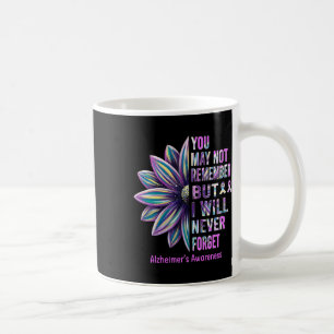 Taza De Café Flor de conciencia de Heimerheimer Recuerden Nunca