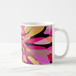 Taza De Café Flor de confetán rosa