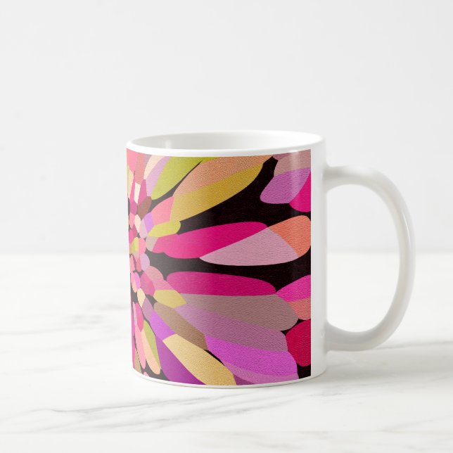 Taza De Café Flor de confetán rosa (Derecha)