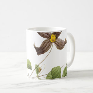 Taza De Café Flor de cuero italiano (Clematis) de Redouté