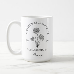Taza De Café Flor de cumpleaños de septiembre Aster