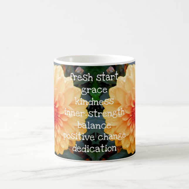 Taza De Café Flor de Dahlia amarilla (Centro)