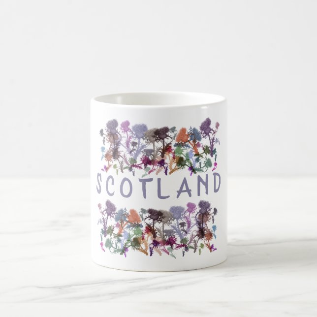 Taza De Café Flor de Escocia silba floral (Centro)