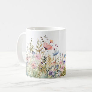Taza De Café Flor de Flor silvestre Cottagecore Flora de montañ