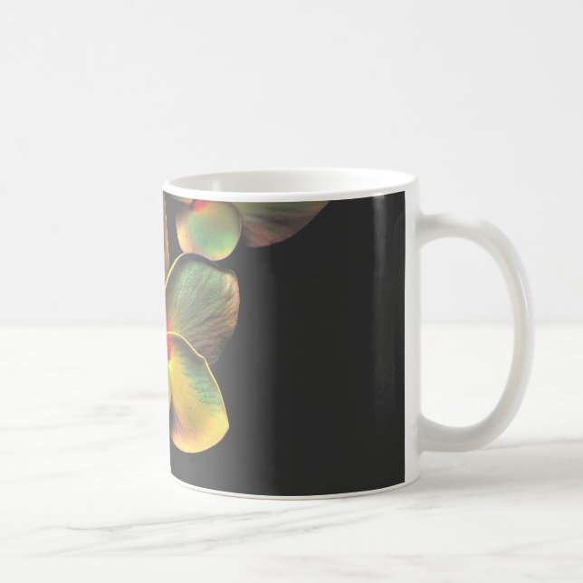 Taza De Café Flor de fondo y amarillo (Derecha)