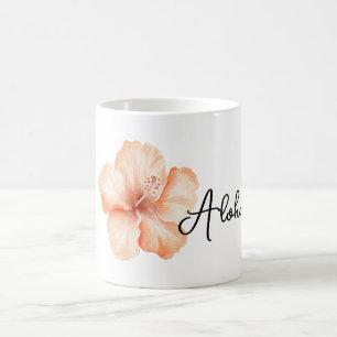 Taza De Café Flor de Hibisco Melocotón Aloha