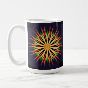 Taza De Café Flor de Kaleidoscope Mandala-21855