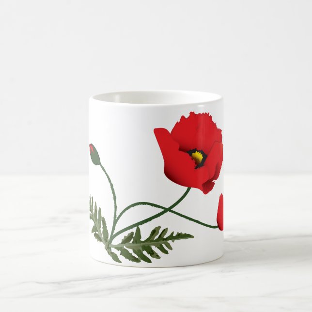 Taza De Café Flor de la amapola (Centro)