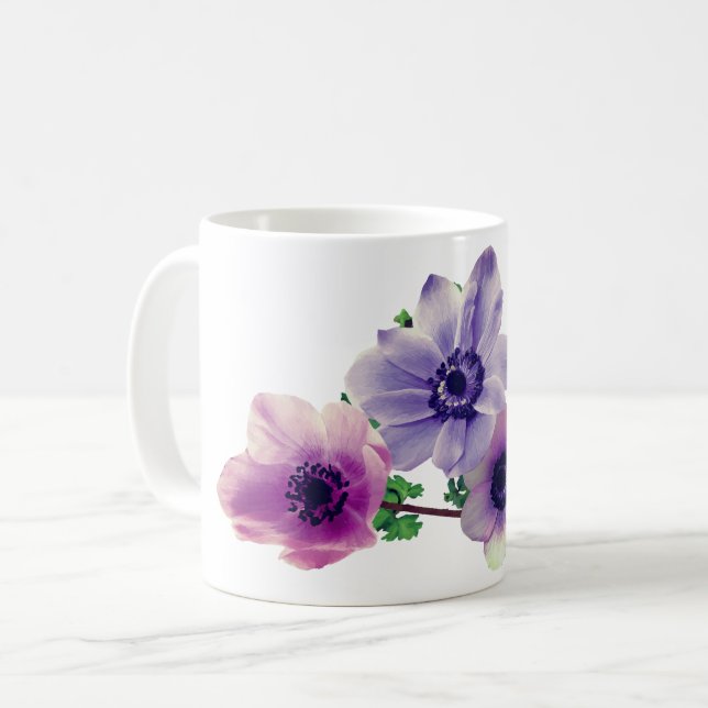 Taza De Café Flor de la anémona (Anverso izquierdo)