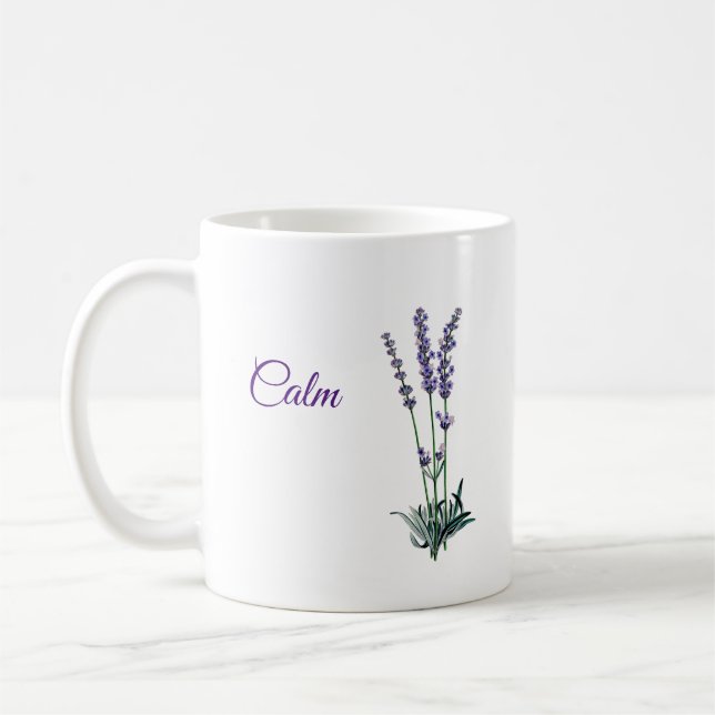 Taza De Café Flor de lavanda Calm Mug (Izquierda)