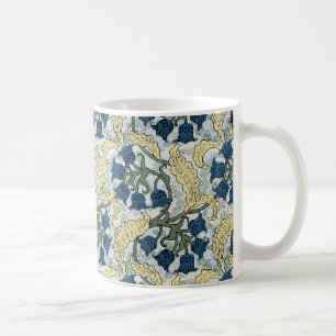Taza De Café Flor de lirio de Art Nouveau Verneuil