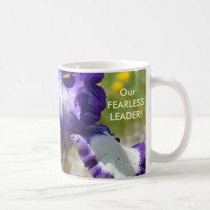 Taza de café FLOR DE LIRIO MORADO ¡NUESTRA LÍDER I