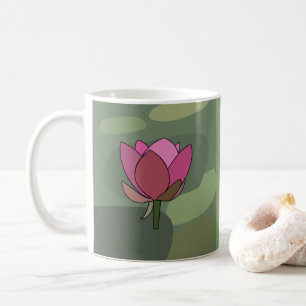 Taza De Café Flor de Loto Rosa 