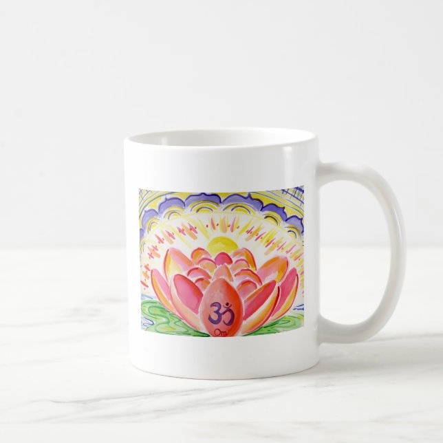 Taza De Café Flor de Lotus de la yoga (Derecha)