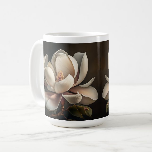 Taza De Café Flor de Magnolia (Anverso izquierdo)
