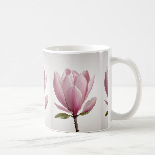 Taza De Café Flor de magnolia rosa (Derecha)