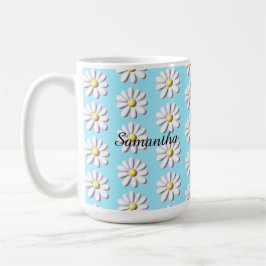 Taza De Café Flor de margarita 3D