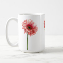 Taza De Café FLOR DE MARGARITA hermosas margaritas acuarela ros