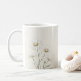 Taza De Café Flor de margarita personalizada