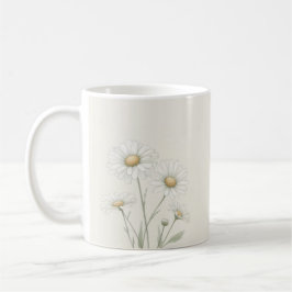 Taza De Café Flor de margarita personalizada